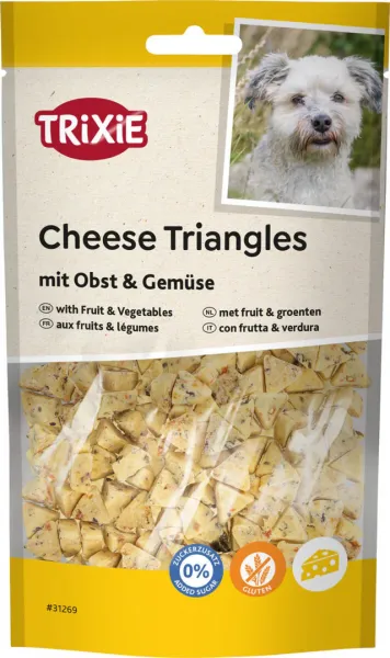 Cheese Triangles, vegetarischer Hundesnack mit Käse, Obst und Gemüse